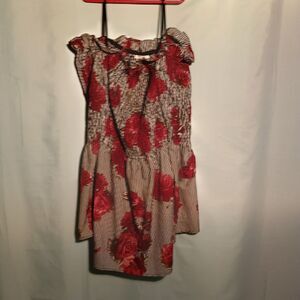 Red Rose Floral Smocked Dress – Summer Boho Style Sundress